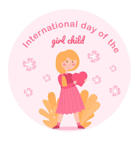International day of girl childのイラスト素材