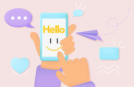 Social media conceptのイラスト素材