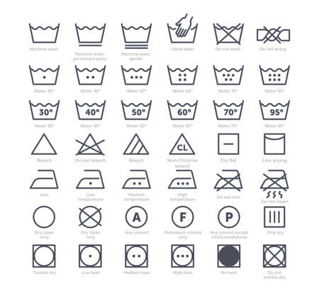 Set of Laundry iconsのイラスト素材