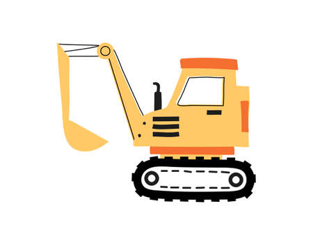 Tractor with bucketのイラスト素材