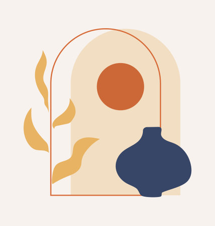 Art with vaseのイラスト素材