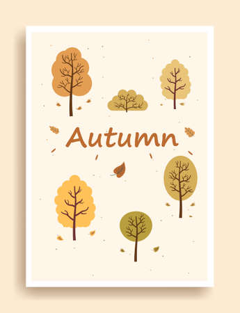 Colorful autumn bannerのイラスト素材