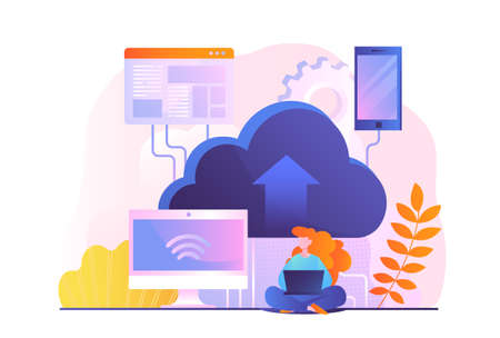 Application service abstract conceptのイラスト素材