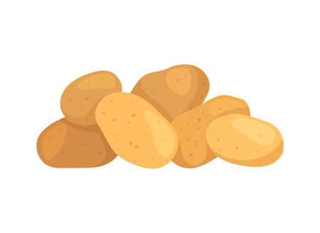 Bunch of potatoes conceptのイラスト素材