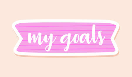 Diary sticker conceptのイラスト素材