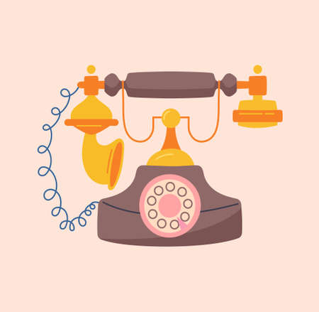 Retro phone conceptのイラスト素材