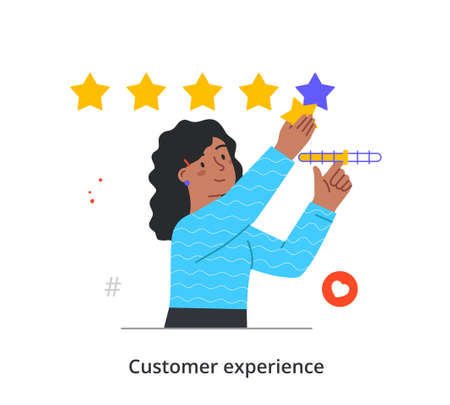 Customer Experience conceptのイラスト素材