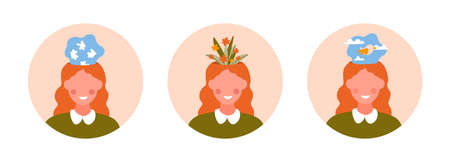 Mental health setのイラスト素材