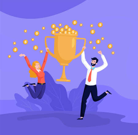 Business triumph conceptのイラスト素材