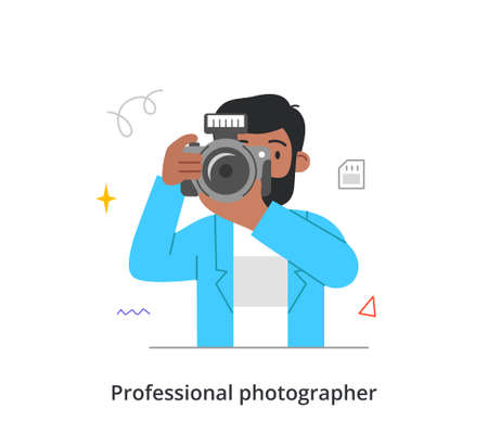 Professional photographer or cameramen abstract concept