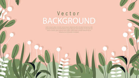 Background with plantsのイラスト素材