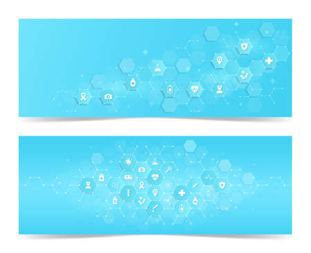 Medical banner setのイラスト素材