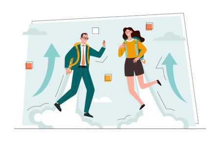 Boosters for fast growth of startup or careerのイラスト素材