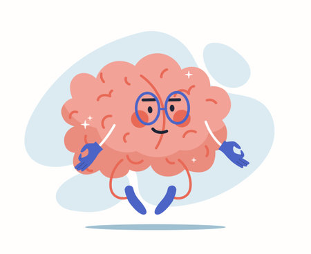 Calm brain meditationのイラスト素材