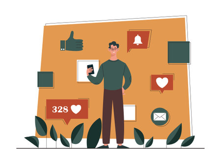 Social network conceptのイラスト素材