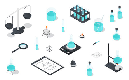 Chemical laboratory setの写真素材