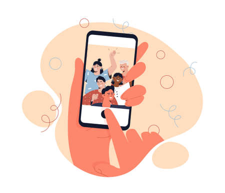 Selfie on smartphone