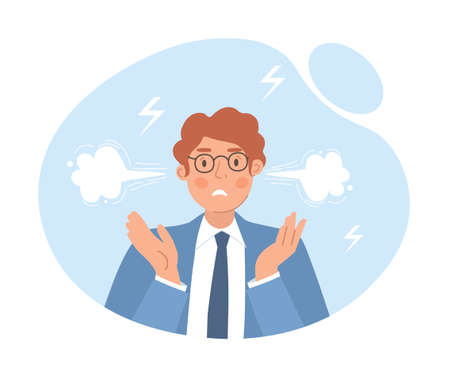 Man under stressのイラスト素材