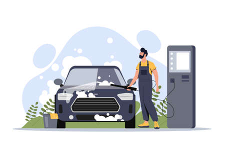 Car wash serviceのイラスト素材