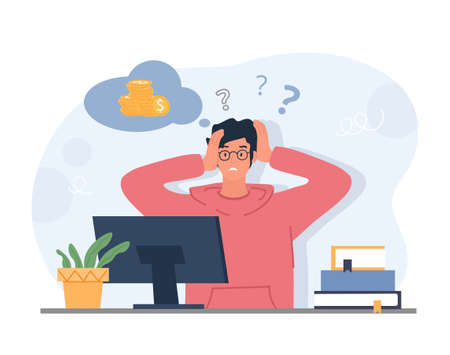 Financial problem conceptのイラスト素材