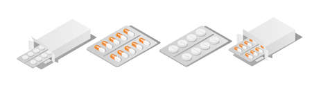 Set of medicationsのイラスト素材