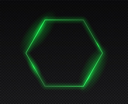 Neon frame greenのイラスト素材