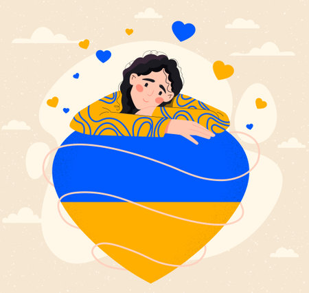 Pray for Ukraine conceptのイラスト素材