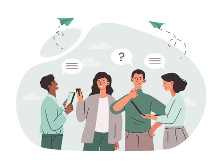 Social networks conceptのイラスト素材