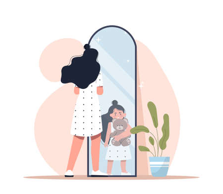 Inner child psychology therapyのイラスト素材