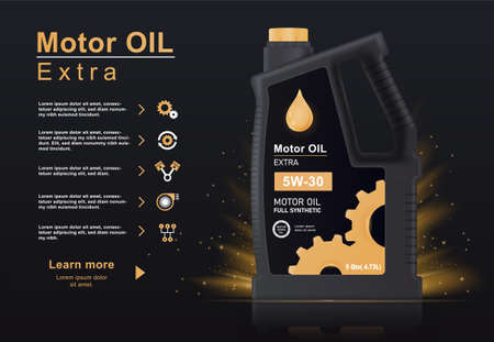 Bottle engine oil conceptのイラスト素材