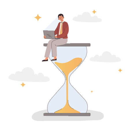 Screen time conceptのイラスト素材