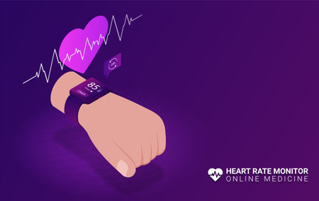 Heart rate monitorのイラスト素材