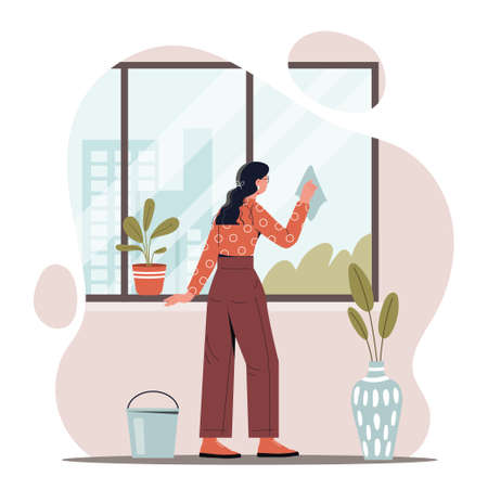 Housekeeping process conceptのイラスト素材