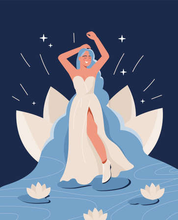 Beauty fantasy womanのイラスト素材