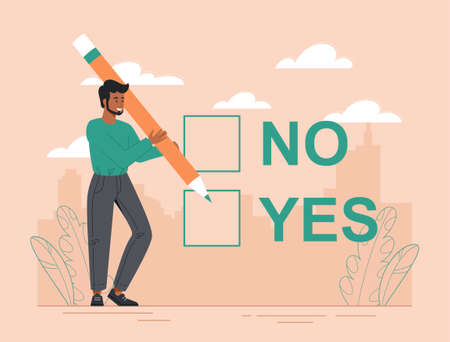 Man making decisionのイラスト素材