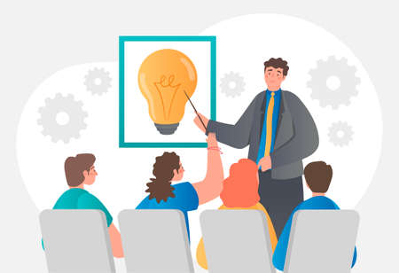 Presentation in officeのイラスト素材