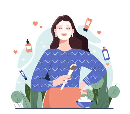 Skincare beauty products illustrationのイラスト素材