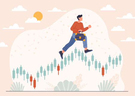 Crypto Trading conceptのイラスト素材