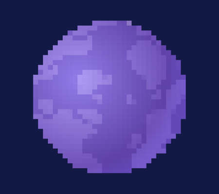 Pixel planet conceptのイラスト素材