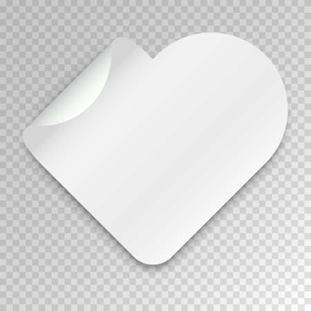 Realistic white stickerのイラスト素材