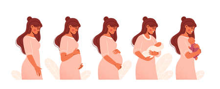 Pregnancy Calendar conceptのイラスト素材
