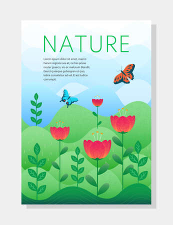 Nature and landscape conceptのイラスト素材