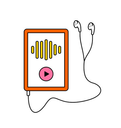 Audio streaming service equipment iconのイラスト素材