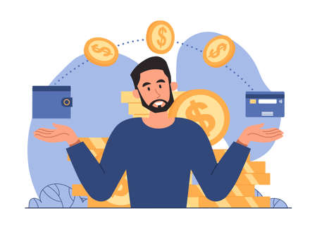 Concept of money transferのイラスト素材