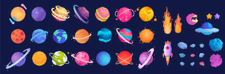 Set of pixel astronomical elements