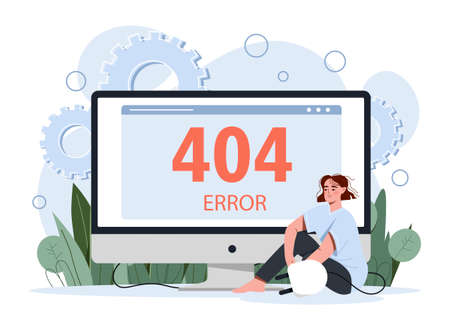 Error 404 vector concept illustrationのイラスト素材