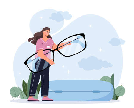 Ophthalmology and medicine illustration.のイラスト素材