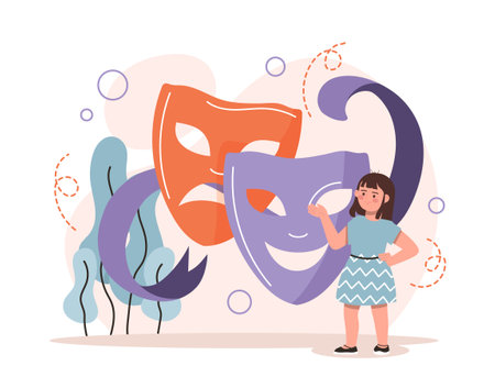 Theatre camp concept illustrationのイラスト素材