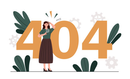 Error 404 vector conceptのイラスト素材