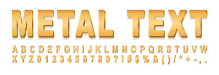 Gold text setのイラスト素材